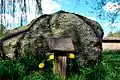 Rearsby Wesley preaching stone. Apparently Wesly preached a sermon here