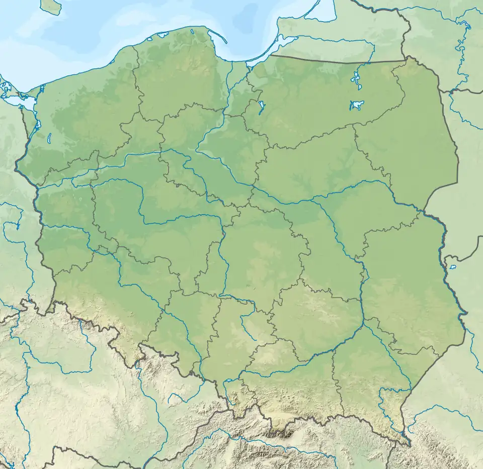 Location of Staw Zbarski in Poland.