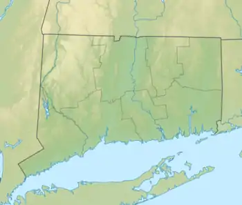 Location of Lake Beseck in Connecticut, USA.