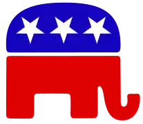 The red, white and blue elephant