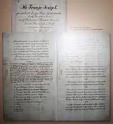 Manuscript of Croatian-Hungarian Settlement of 1868