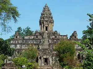 Image 11Bakong, one of the earliest temple mountain in Khmer architecture (from History of Cambodia)