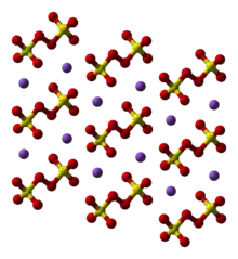 Ball-and-stick model of the crystal structure