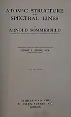 Title page to Arnold Sommerfeld's Atomic Structure and Spectral Lines (1923), translated by Brose