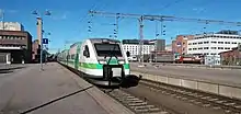 Image 27The VR Class Sm3 Pendolino high-speed train at the Central Railway Station of Tampere, Finland (from Rail transport)