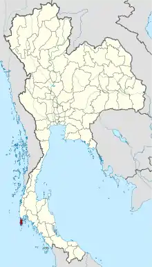 Map of Thailand highlighting Phuket province