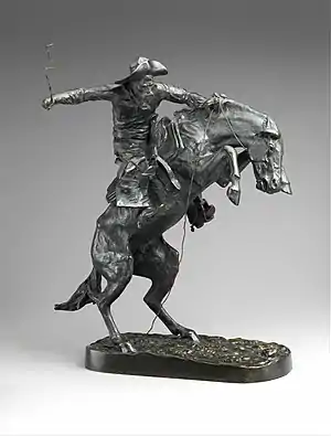 The Broncho Buster by Frederic Remington