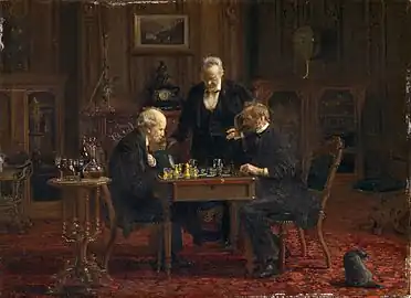 Image 26Thomas Eakins, 1876, The Chess Players (from Chess in the arts)