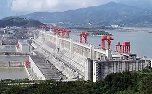 Image 40The Three Gorges Dam in Central China is the world's largest power-producing facility of any kind. (from Hydroelectricity)