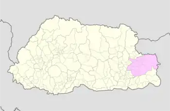 Location of Bartsham Gewog