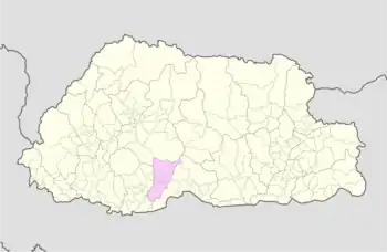 Location of Patshaling Gewog