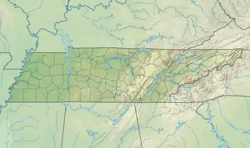 Location of Norris Lake in Tennessee, USA.