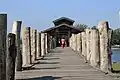 The U Bein Bridge in Myanmar is made from reclaimed teak wood