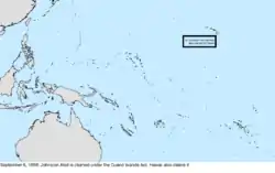 Map of the change to the United States in the Pacific Ocean on September 6, 1859