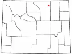 Location of Arvada, Wyoming