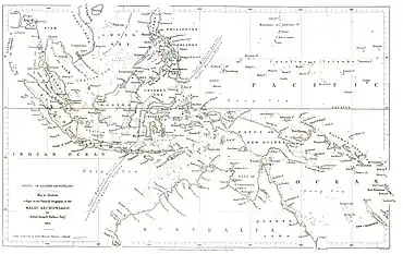 map of Southeast Asia showing the Wallace line