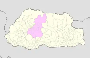 Location of Gaetsho Gom Gewog