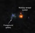 Gravitationally lensed Quasar.